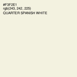 #F3F2E1 - Quarter Spanish White Color Image